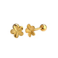 Wholesale New Design Simple Gold Jewelry Statement Korean Women Luxury Flower Sterling Silver Earrings Stud