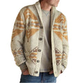2025 New Designer Men's Long-Sleeved Jacquard Knit Coat Winter Cardigan Sweater Button Autumn ODM Plus Size Letter Pattern Print