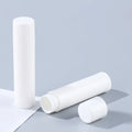 Custom Round Plastic Slim Solid Lip Balm Tubes White Empty Glue Stick Container