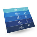 Custom TPE Mini Resistance Exercise Bands 5pcs Elastic Loop Gym Bands in Blue Portable for Yoga Use Packaged in Bags