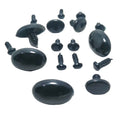 Factory Price in Stock Various Sizes Black Plastic Safety Oval Eyes Nose for Knitting Crafts