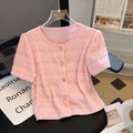Boutique Wholesale 2025 Summer New Fashionable Round Neck Bubble Sleeve Casual Women's Shirt