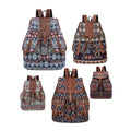Cheap Vintage Custom Print Design Ethnic Style Bohemia Retro Tribal Geometric Backpack Bag Satchel School Bag for Ladies Women