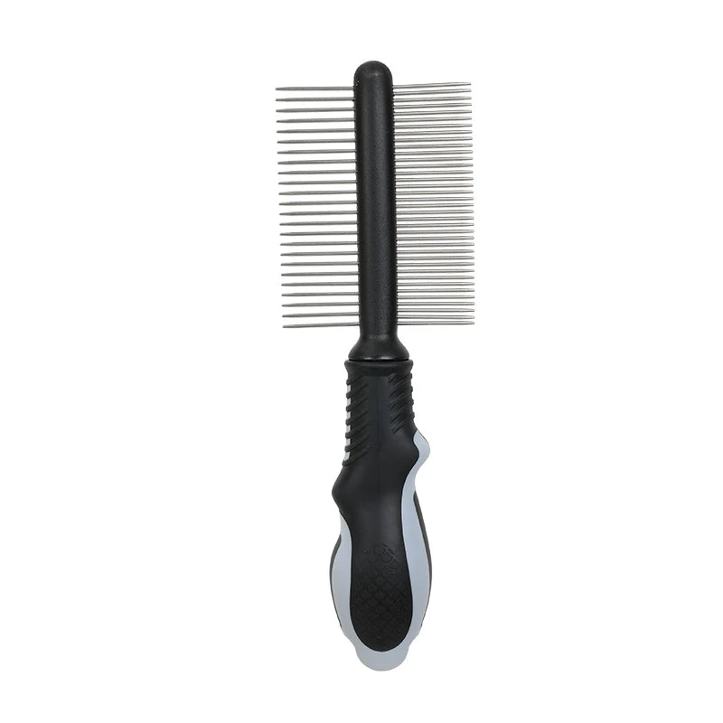 Double-sided Rounded Ends Stainless Steel Pet Combs Metal Steel Needle Dog Combs Removing Tangles and Knots