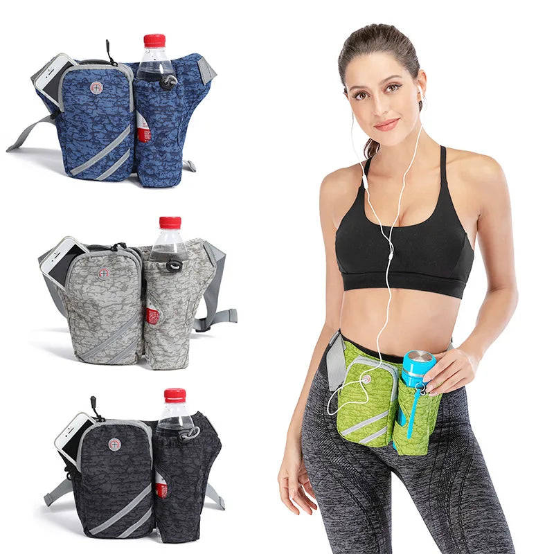 Stylish Nylon Cangurera Bolsa De Cintura with Earphone Jack Waist Bag Funny Pack Sports Belt Bag Running Jogging