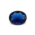 Factory Wholesale Lab Created Glass Stones Oval Machine Cut Blue Crytal Glass Loose Stones