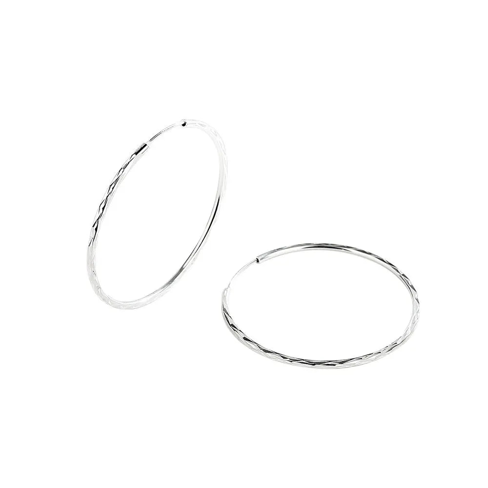 Big Hoop Earrings for Women Men Accessories Ear Ring Silver Color Earring