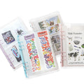 A5/A6 Clear PVC Photo Album with 3\" and 5\" Pockets Color Loose Leaf Binder for Transparent PP Pages