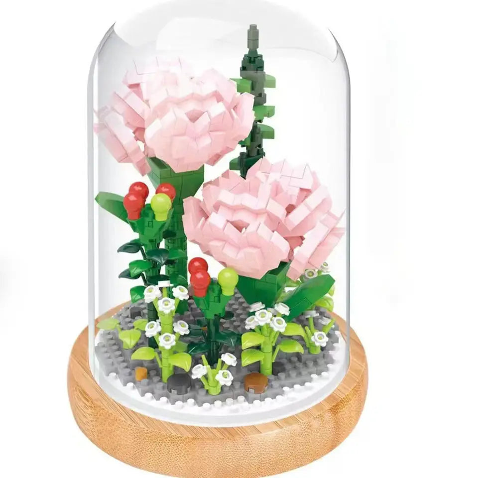 Eternal Flower Building Silicone Flower Blocks Mini Block Toys Flower With Rose Building Blocks and Toys