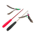 Luxurious Style Colorful Cat Feather Bundle Set Stick Extension Fishing Rod Eco-Friendly Interactive Cat Teaser Wand Toy China