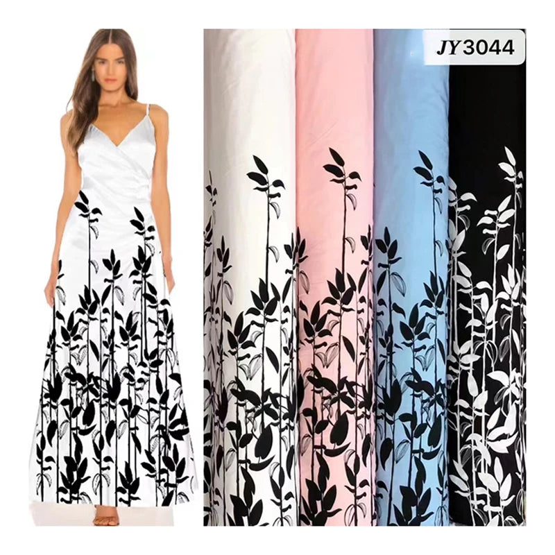 Digit Print Fabric Design Affordable Polyester Wholesale Floral Dress Fabric by the Yard