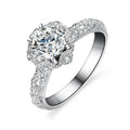 Manufacturer Direct 925 Sterling Silver Classic Moissanite Ring 1 Carat Fashion Ring for Women's Parties Six Claws Design