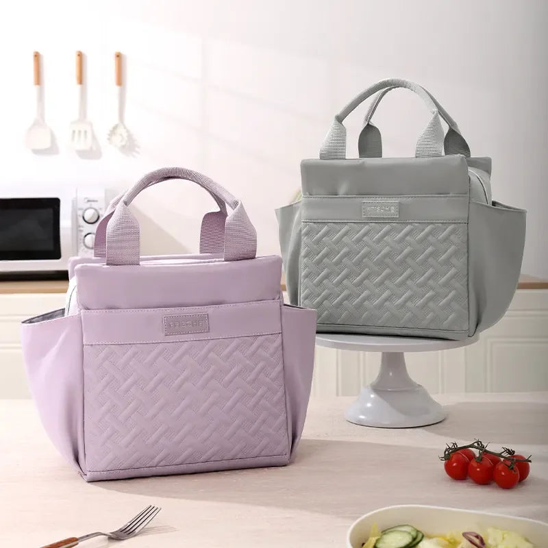MKW-7089 Low MOQ Large Capacity Insulated Meal Bag Custom Logo Portable square Cooler Bag Lightweight  Durable Lunch Bag