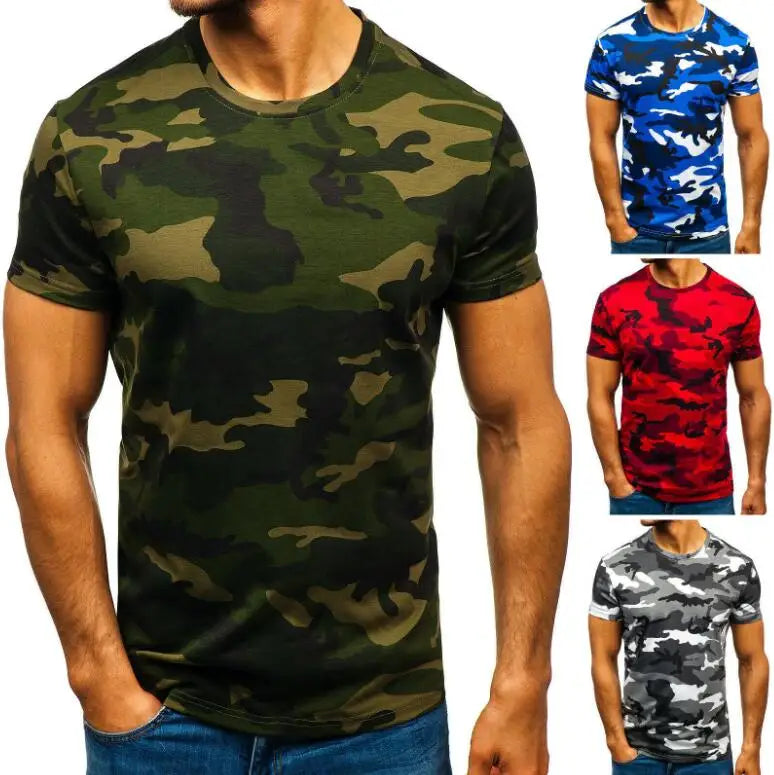 High Quality Breathable Outdoor Sport Quick Dry Camo T Shirt Outwear Camp Tee Half Sleeve Tshirt Tactical Camouflage Men T-shirt
