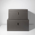 Merlin Living New Design Home Decorative Leather Luxury Jewelry Box Gray Valuable Storage Box for Room Decor