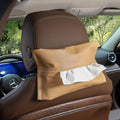Hanging Car Tissue Case Auto Sun Visor Tissue Box Cover PU Leather Backseat Napkin Holder Car Accessories