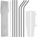 Eco Friendly Straight Bent Reusable 304 Stainless Steel Straw Set Drinking Metal Straw for Stanly Cup 40oz