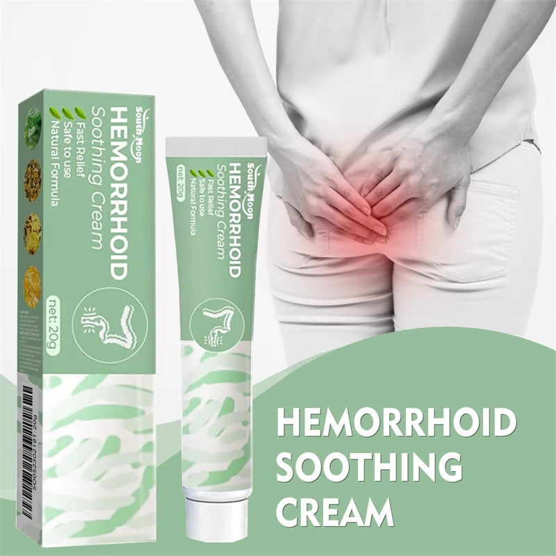 South Moon 20g Hemorrhoids Soothing Cream Pain Itching Swelling Bleeding Hemorrhoids Plaster