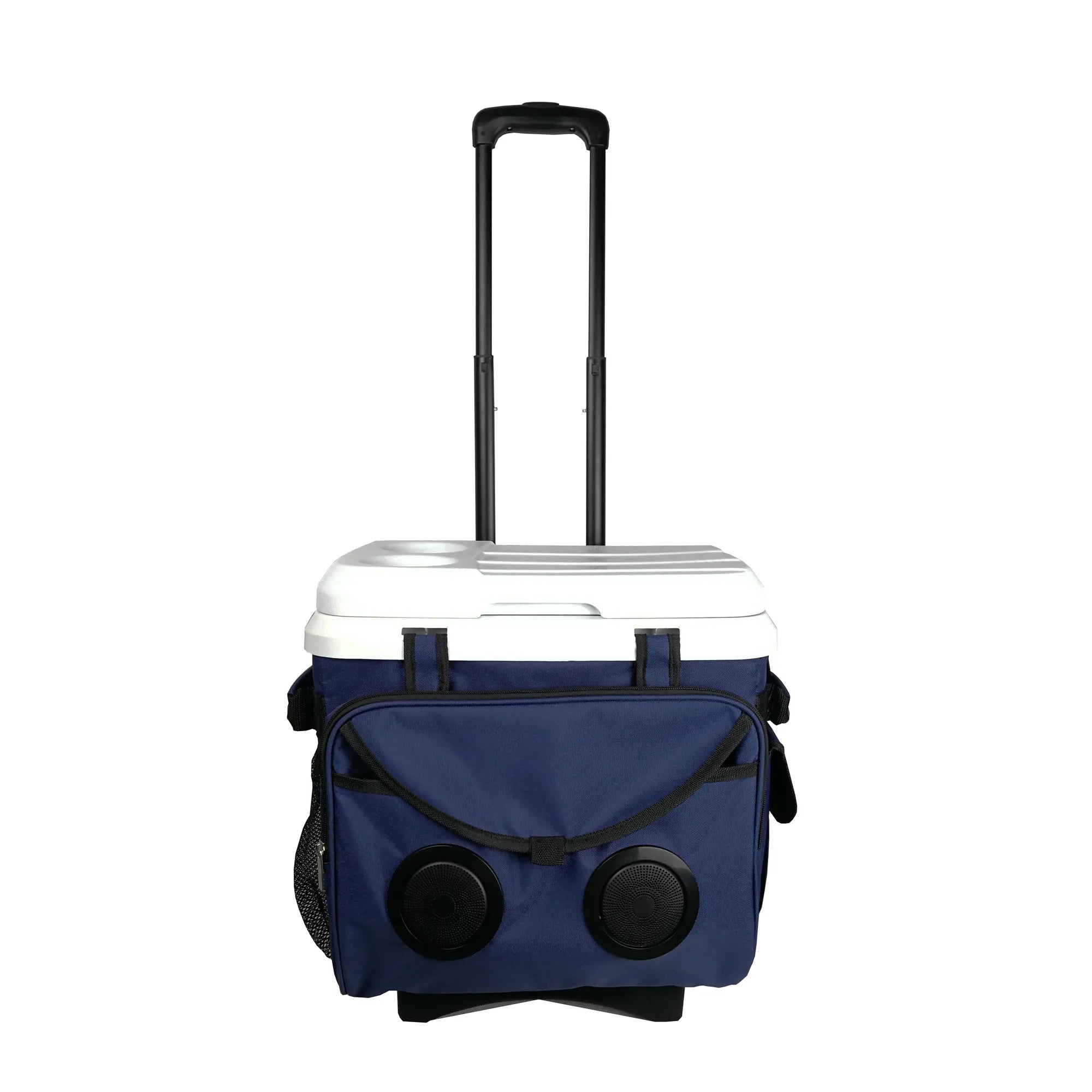 TR-Wheeled Portable 18L Plastic Trolley Speaker Cooler Box with Custom Logo 5.0 Days Ice Retention for Wine Food & Cans
