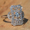 CAOSHI Dainty Hollow Out Design Flower Pattern Round Brilliant Cubic Zirconia Finger Rings for Vintage Party Women Wedding Rings