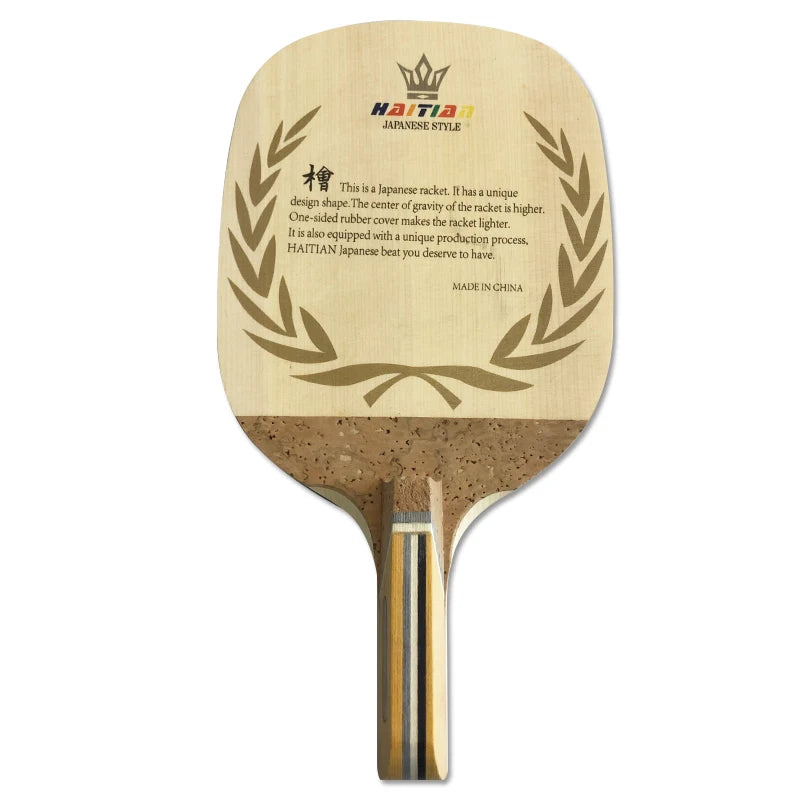 Haitian Japanese Style Hinoki Material Japanese Pingpong Blade Paddle Paleta De Pingpong