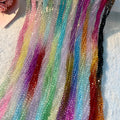 1/2/3/4/6/8 mm Flat Gradient Color Crystal Beads DIY Bracelet Jewelry Accessories