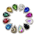 Diy Clothes Accesrories Edge Claw Diamond Crystal Glass Drill Hair Jewelry Making Drop Gemstone Gold Base Sewing Rhinestones