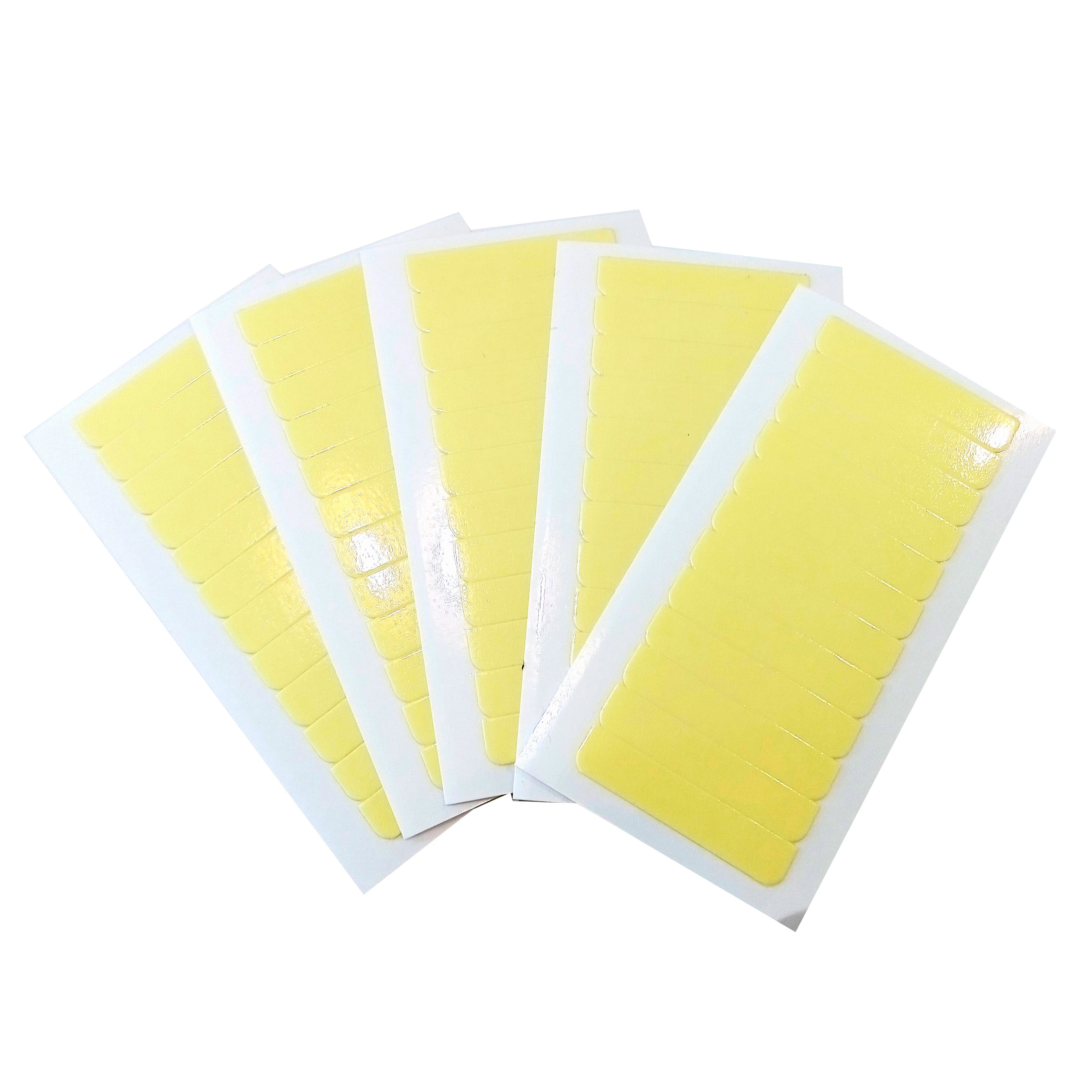 Yellow Hair Replacement Tape Tabs 60pcs/bag Adhesive Super Lace Front Wig Tape for Tape in Hair Extensions