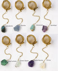 Wholesale Natural Crystal Tea Strainer Stainless Steel Mesh Crafts Healing Energy Stone for Gift