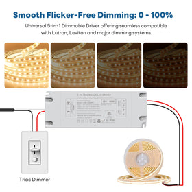 DUSKTEC 60w Bulb 12 Watt Ultra Thin 40 Watt 50w 300ma Triac Dimmer 12v 1000ma 30w 700ma Led Driver