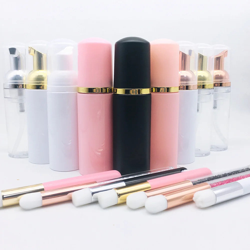 Private Label 60ml Eyelash Shampoo Foam Cleanser Vendor Lash Shampoo Cleanser Logo Set Foam Lash Shampoo Lash Bath Supplier