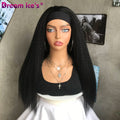 Wholesale Headband Wig for Women Long Black Afro Kinky Straight Hair Heat Resistant Synthetic Fiber for Daily Party Use