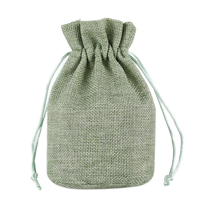 Promotional Custom Drawstring Bag Round Shape Bottom Designer Jute Bag Pouch with Round Bottom for Bottle Gift Bag