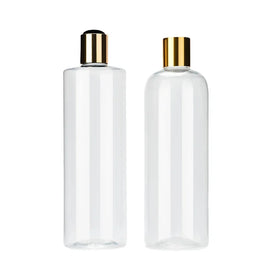 Plastic Big Small Size Squeeze Flip Disc Screw Cap Empty PET Green Blue clear Bottle for Shampoo Conditioner