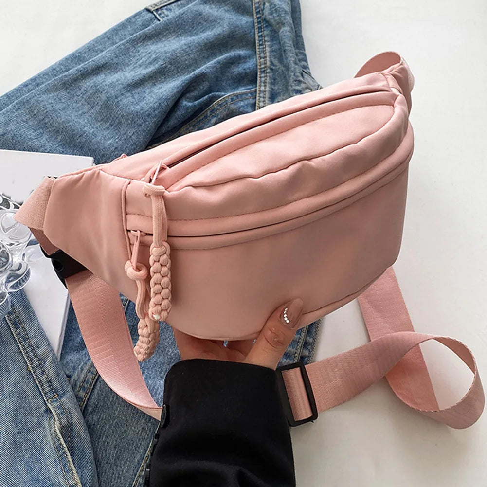 Wholesale Unisex Casual Adjustable Crossbody Chest Bag Custom Daily Sport Travel Belt Bag with Zipper for Women Outdoor Sports