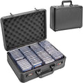 Dual Combination Lock Graded Sports Card Storage Box Customizable Slots Black Aluminum Case for GMA/BGS Graded Cards OEM Support