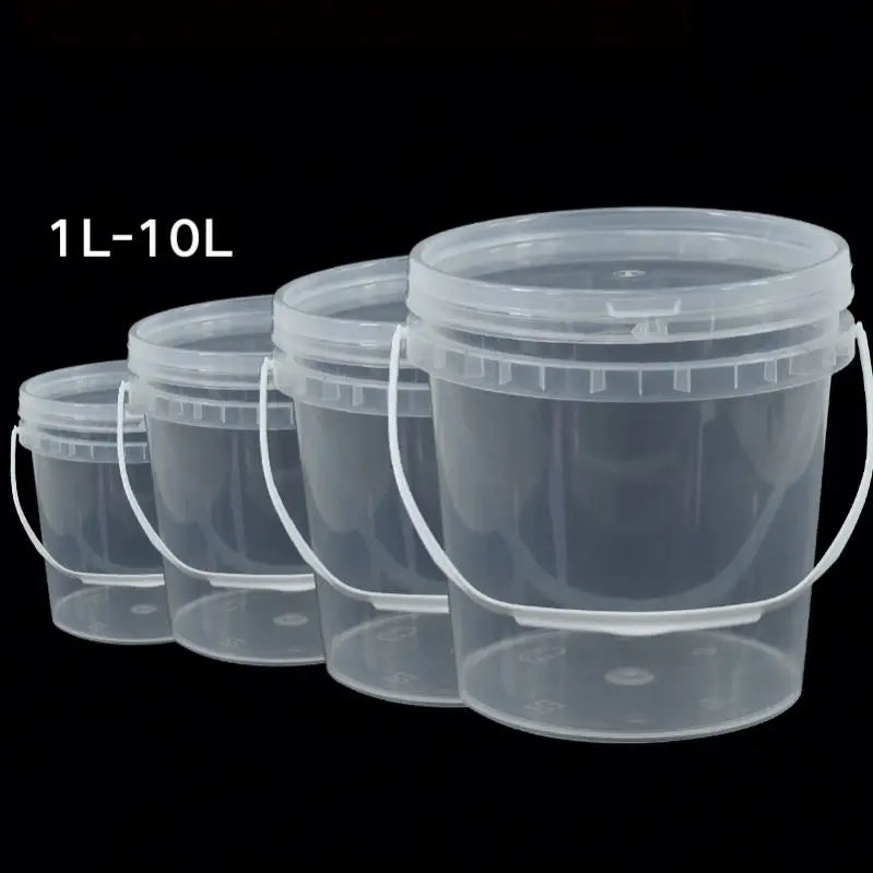 Factory Custom Logo Round Clear Food Grade Packaging PP Plastic Buckets 1000ml With Lids