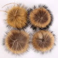 Wholesale Price Real Raccoon Fur Pom Poms for Hats Real Mink Hair Fox Fur Nature Colors Custom Colors