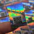 Free Design Adhesive Security Laser Sticker Laser Qr Code Holographic Tamper Proof Holographic Security Stickers