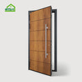 Modern Front Entrance Aluminum Pivot Door Design Entry Exterior Security Door Sound Insulation Finished Surface 3-Year Warranty