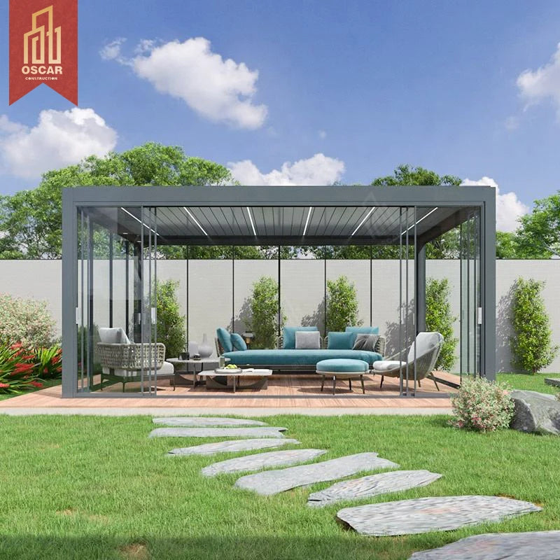 Wedding Tent Outdoor Retractable Roof 3X4 4X3 Modern Chine Parts Deck Metal External Pergola