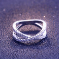 Lab Grown Diamond Eternity Silver Ring 14k White Gold Diamond Ring 925 Silver China Cz Rings