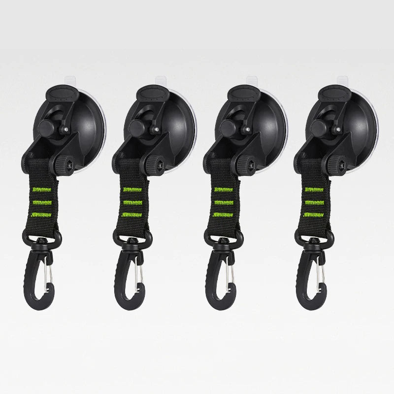 Car Tent Suction Cup Hook Camping Travel Suction Cup Hook Tie-Down Accessories Car Awnings Tarps 360 Rotation Suction Cup