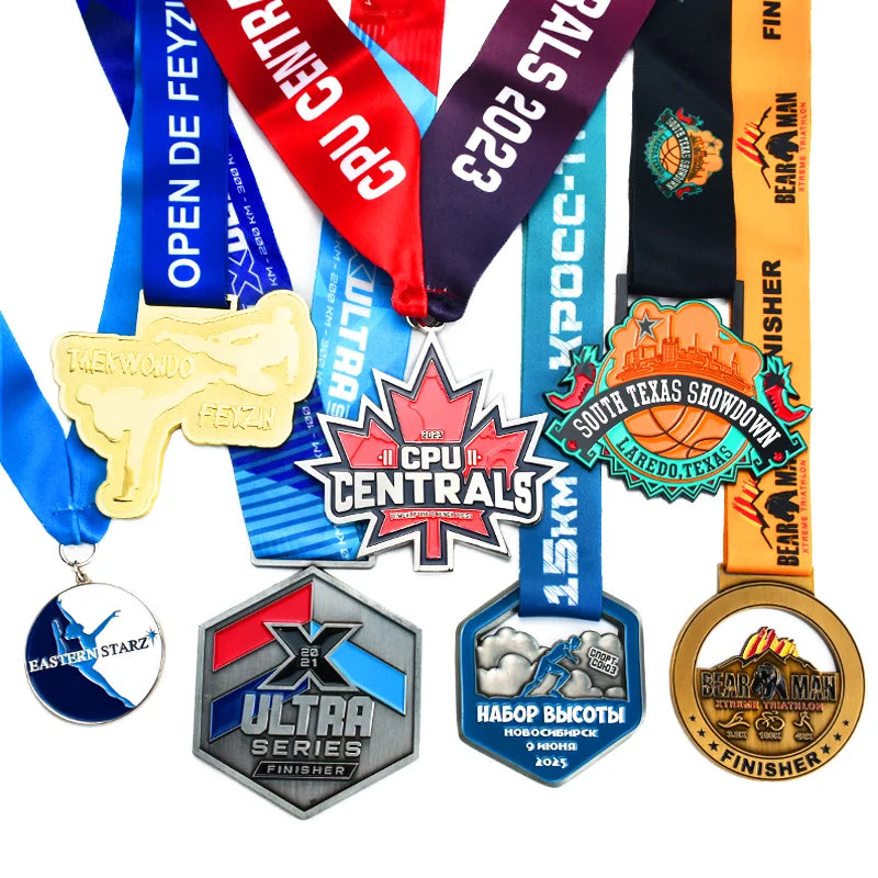 Zinc Alloy 3D Taekwon Do Medals Personalized ITF GTF Competition Medals Polished Engraving Brass Souvenir China
