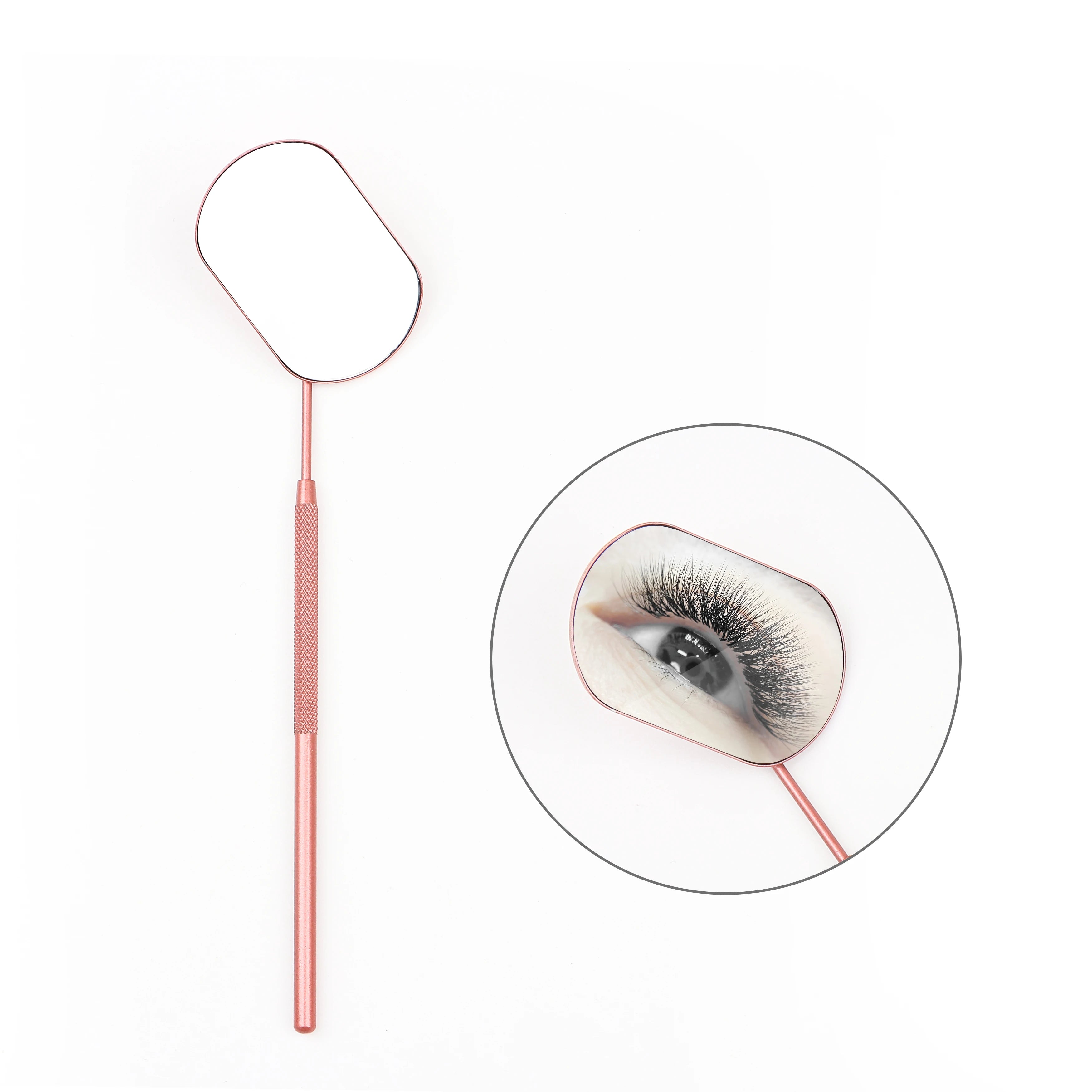XIUSUZAKI Professional Eyelash Tools Eyelash Extensions Accessories Stainless Steel Eyelash Mirror With Customized Logo