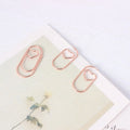 Free Sample Metal Wire Bookmark Paper Clips Mini Rose Gold Notebook Clip Love Heart OEM 100 Pcs/Poly Bag Cute Small Paperclip