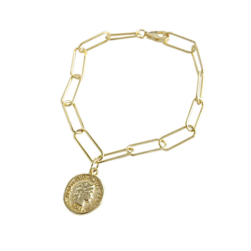 925 Sterling Silver Cable Link Chain Choker Bracelet