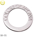 New Arrival Swimwear Metal Flat Rings Hardware Customized Engraved Name Metal Round Buckle for Clothes