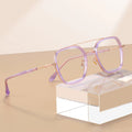 2023 New Polygonal Double Bridge Large Optical Glasses Frame for Unisex Anti-blue Light Eyewear
