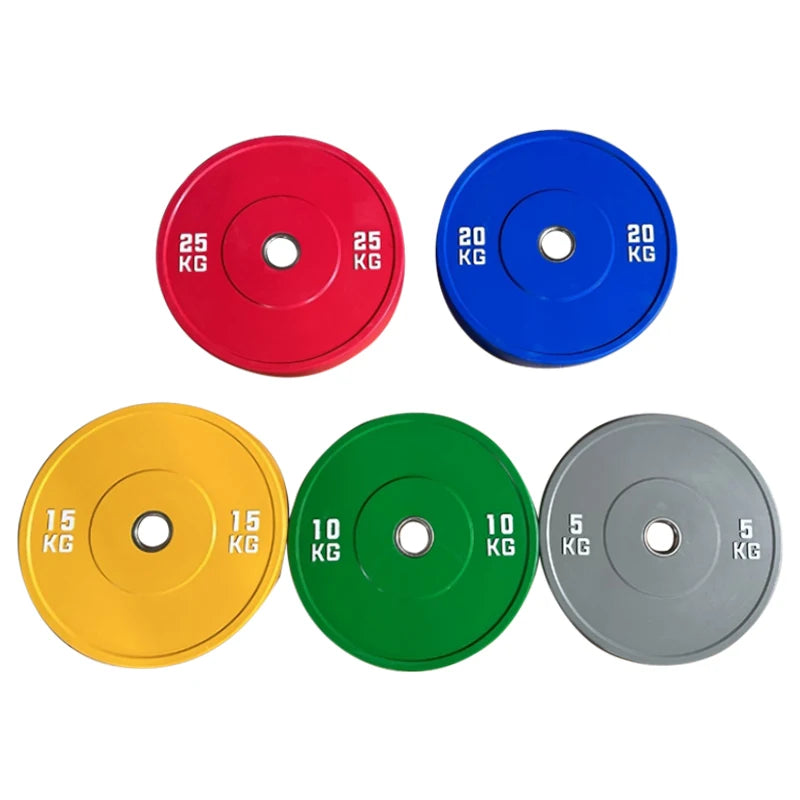 HV Durable Bumper Rubber Weight Plate for Power Training & for 5-25kg Sizes Big Hole Barbell Compatible